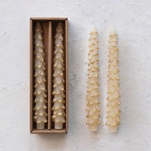 Load image into Gallery viewer, Unscented Tree Shaped Taper Candles in Box, Eggnog Color