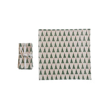 Load image into Gallery viewer, Stonewashed Cotton Printed Napkins w/ Christmas Tree Pattern, Set of 4