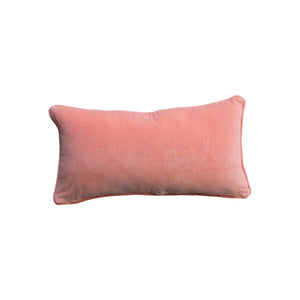 Cotton Velvet Lumbar Pillow w/ Metallic Gold Thread Embroidered