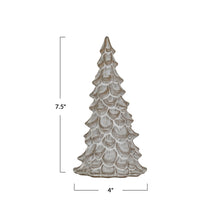 Load image into Gallery viewer, LG Stoneware Tree, Reactive Glaze, Cream Color (Each One Will Vary)