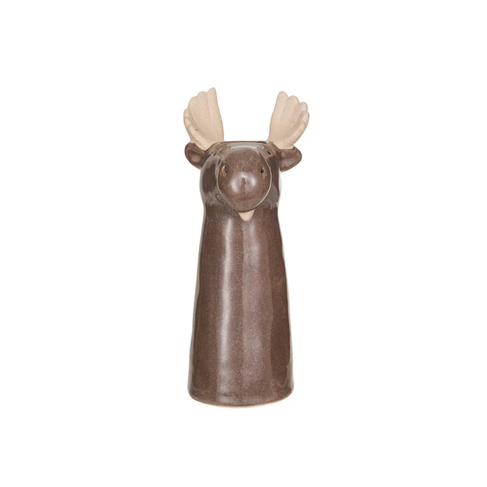 Stoneware Moose Vase