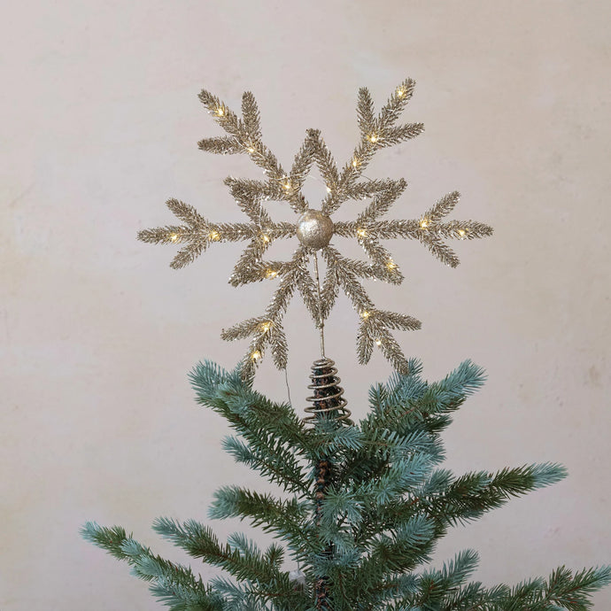 Snowflake Tree Topper w/ Glitter