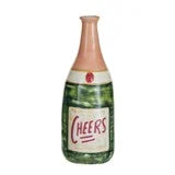 Stoneware Champagne Bottle Shaped Vase 