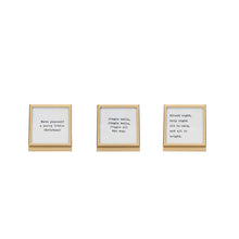 Load image into Gallery viewer, SM Metal &amp; Glass Frame w/ Easel &amp; Saying, 3 Styles