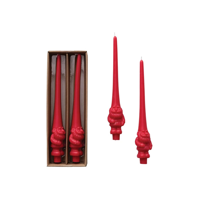 Red Gnome Shaped Taper Candles