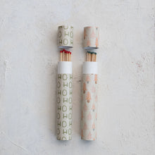 Load image into Gallery viewer, Safety Fireplace Matches in Tube Matchbox with Potted Tree Pattern