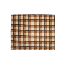 Load image into Gallery viewer, 60"L x 50"W Fabric Faux Sherpa Throw, Brown Plaid