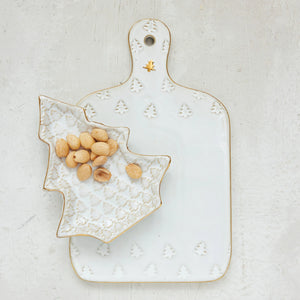 Debossed Stoneware Cheese/Cutting Board (Each Will Vary)