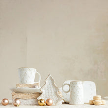 Load image into Gallery viewer, Stoneware Tree Shaped Plate with Trees (Each Will Vary)
