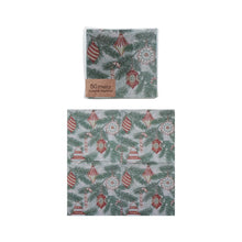 Load image into Gallery viewer, Paper Cocktail Napkins with Ornament Pattern