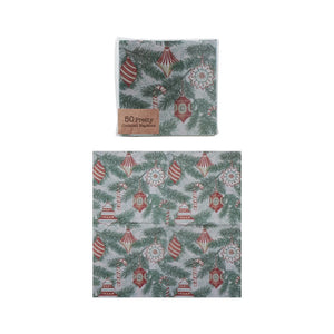 Paper Cocktail Napkins with Ornament Pattern