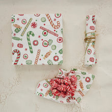 Load image into Gallery viewer, Paper Napkins with Candy Cane Pattern
