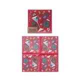 Paper Cocktail Napkins with Holiday Martini Design