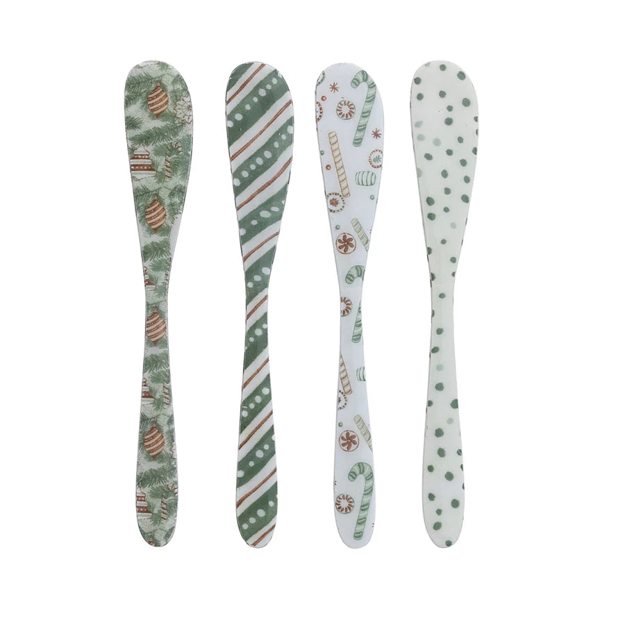 Enameled Stainless Steel Canape Knife, 4 Styles