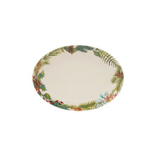 Load image into Gallery viewer, Stoneware Platter with Seasonal Botanicals Border