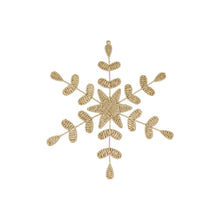 Load image into Gallery viewer, Oversized Woven Paper &amp; Wire Snowflake Ornament, Natural