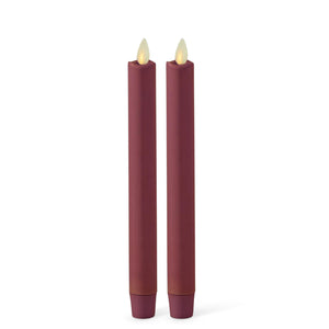 6 INCH RED WAX LUMINARA INDOOR TAPER CANDLES