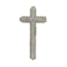 Load image into Gallery viewer, BEADED WOOD CROSS